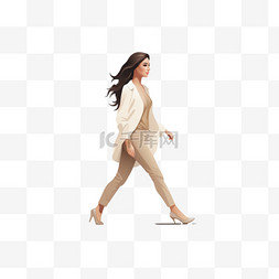 走路女人图片_走路和思考的女人