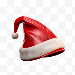 圣诞帽免扣图片_圣诞帽特色红色元素立体免扣图案