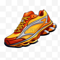 鞋子运动跑鞋元素立体免扣图案