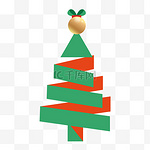 扁平创意圣诞节圣诞树