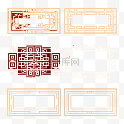 红色背景传统图片_红色背景上的中文边框或边框。传