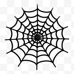 黑色蜘蛛网万圣节卡通元素