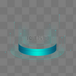 立体装饰图片_科技底座大屏装饰立体数据海报装