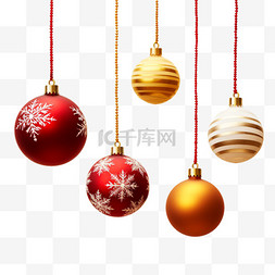 圣诞免抠素材图片_圣诞节圣诞彩球装饰免抠元素