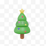 3D圣诞节装饰圣诞树