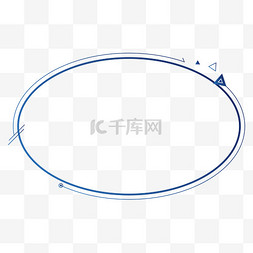 蓝色几何科技简约图片_简约蓝色渐变科技圆框