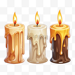蜡烛ai彩色元素立体免扣图案