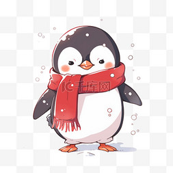 卡通可爱企鹅图片_卡通冬天企鹅卡通手绘