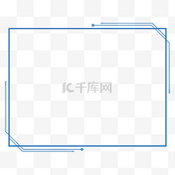 简洁文本框图片_简约蓝色渐变科技简框