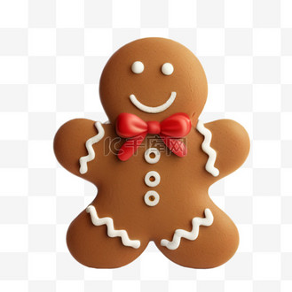 圣诞节免扣姜饼干小人元素
