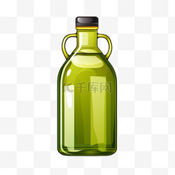 油瓶几何植物元素立体免扣图案