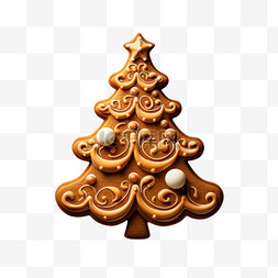 圣诞节免扣姜饼干圣诞树元素
