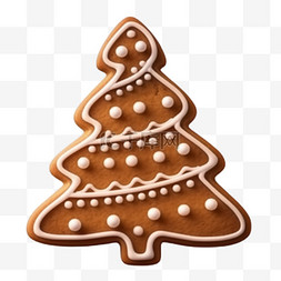圣诞节免扣姜饼干圣诞树元素
