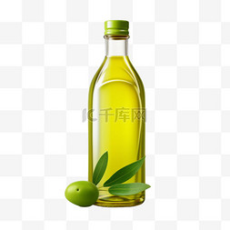 油瓶植物玻璃元素立体免扣图案