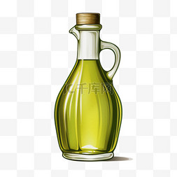 油瓶纹理植物元素立体免扣图案