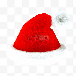 圣诞帽子图片_立体毛绒风圣诞节圣诞帽子