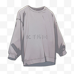 灰色衣服图片_卫衣灰色衣服元素立体免扣图案