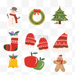 icon铃铛图片_圣诞节圣诞贴纸贴图标签卡通图标