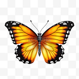 蝴蝶3d昆虫元素立体免扣图案