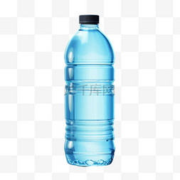 蓝色塑料瓶子图片_瓶子蓝色塑料元素立体免扣图案