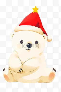 白色线条圣诞树图片_圣诞节卡通手绘可爱小熊元素