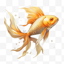 金鱼漂浮动物元素立体免扣图案