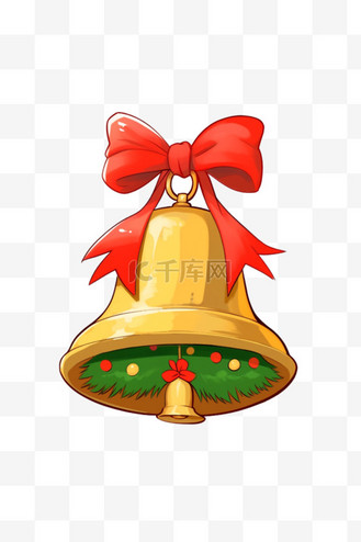 装饰铃铛圣诞节卡通手绘元素