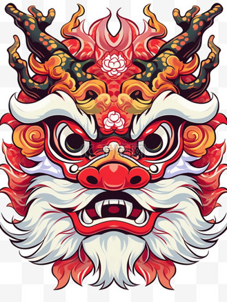 中国风龙头免抠素材