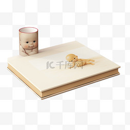 桌子上的一本婴儿书的图片
