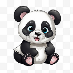 熊猫真实图片_熊猫真实动物元素立体免扣图案