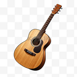 吉他音乐乐器元素立体免扣图案