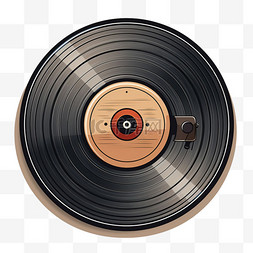 唱片写实音乐元素立体免扣图案