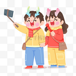 新年打卡框图片_春节元旦节日旅游打卡拍照