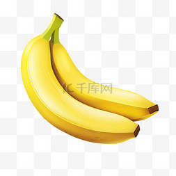 漂亮水果图片图片_香蕉漂亮水果元素立体免扣图案