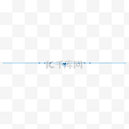 分割线简约蓝色图片_蓝色下拉箭头简约科技分割线