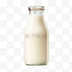 牛奶图形玻璃瓶元素立体免扣图案