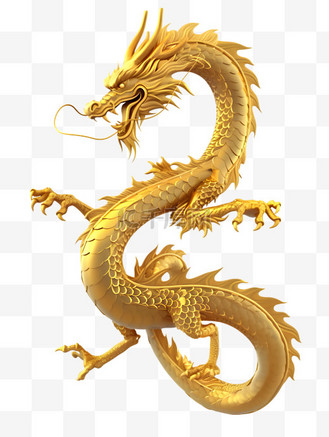 3d立体金龙飞翔中国龙龙年