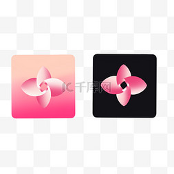 app启动logo图片_粉色花瓣APP小程序LOGO启动图标