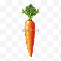 立体胡萝卜图片_食物胡萝卜创意元素立体免扣图案