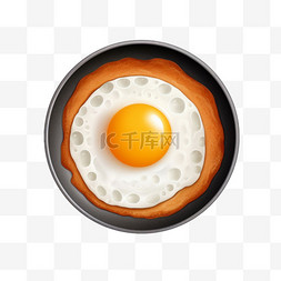 鸡蛋煎锅素材元素立体免扣图案