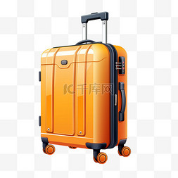 行李箱卡通旅行图片_行李箱卡通旅行元素立体免扣图案