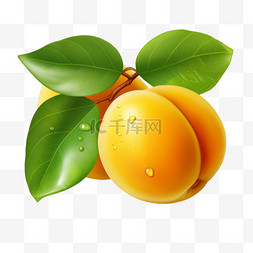 黄桃罐头海报图片_黄桃水果数字艺术元素立体免扣图