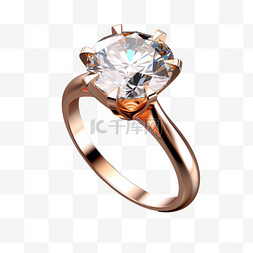 戒指钻石婚戒元素立体免扣图案