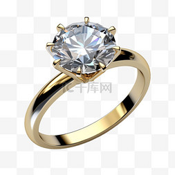 戒指钻石矢量元素立体免扣图案