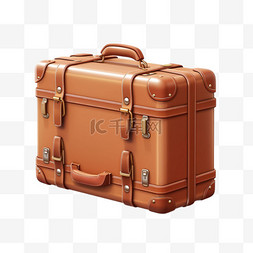 行李箱旅行图形元素立体免扣图案