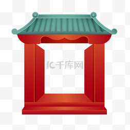 中式门楼春节新年中国风装饰元素