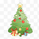 圣诞节水彩圣诞节圣诞树
