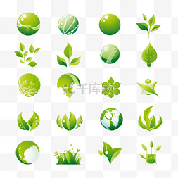 绿色环境图标收藏