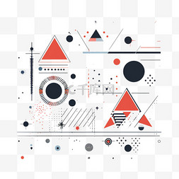 几何抽象造型图片_几何设计海报以原始造型元素为元