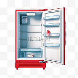 冰箱电器质感元素立体免扣图案